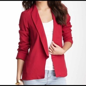 Women’s Raspberry Open Front Blazer